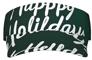 yefan Happy Holidays Sonnenhut, Outdoor-Sportmütze, Sommer-UV-Schutzkappe, Unisex, geeignet für Reisen und Outdoor-Aktivitäten, Schwarz, Schwarz , One size