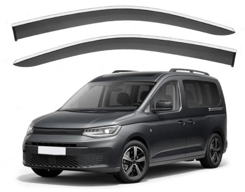 PREZ 4 Stück Windabweiser Regenabweiser für VW Caddy 2K 2005-2019, Vorn Hinten Autofenster Seitenfensterabweiser Schutz vor Wind und Regen