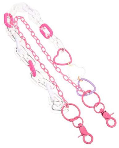 PACKOVE Doppelschichtige Bunte Acryl Herz Hosenkette Damen Jeansaccessoire Punk Style Modisch Vielseitig Für Alltag Und Party Designer
