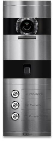Metzler Niko VDM10 Interphone vidéo 2.0 avec ouverture de porte et empreinte digitale – Connexion 2 fils IP – Interphone de porte avec caméra HD – 3 interphones pour maison familiale – Application