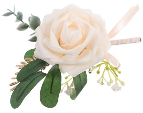 ROMISBABA Blumen-Corsage Hochzeits-Boutonniere Für Männer Trauzeugen-Accessoire Realistische Künstliche Blume Für Die Hochzeitsfeier-Zeremonie