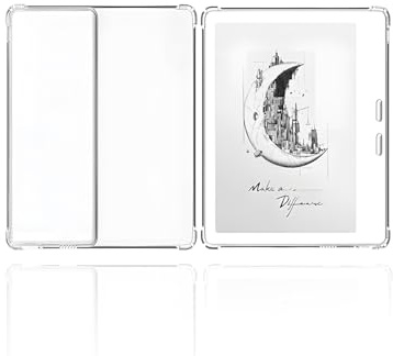 Case for Onyx Boox Leaf5C e-Reader/Onyx Boox Leaf5 e-Reader, WUNIAK Airbag Drop-Proof Design Thin Slim Lightweight Scratch Proof,Durable Protection Silicone Rubber TPU Cover for Leaf 5C/Leaf5 (Clear)