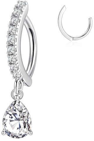 lomdung Piercing Nombril, Piercing Nombril Acier Chirurgical, Anneau de Nombrils, Piercings Bijoux de Corps, Nombrils Ensemble Bijoux Piercings, pour Femmes Hommes,Bijoux de Corps