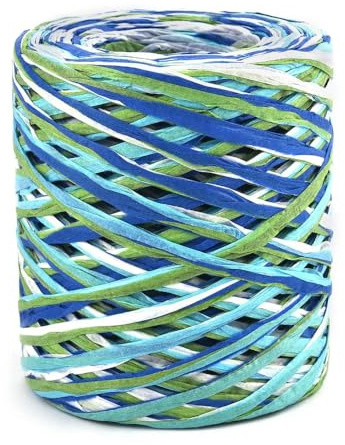 GUOZIF 1 Rollo 100 m/70 m/20 m Hilo de Paja de Rafia para Tejer, Crochet, Papel, Bricolaje, Hecho a Mano, Sombrero de Verano, Bolsa, Embalaje de Crochet