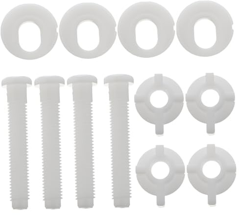 CLISPEED 4 pezzi Fissaggio per Sedile Wc in Plastica Bianca Accessori Sostituzione per Cerniere Copriwater Facili da Installare e Resistenti per Uso