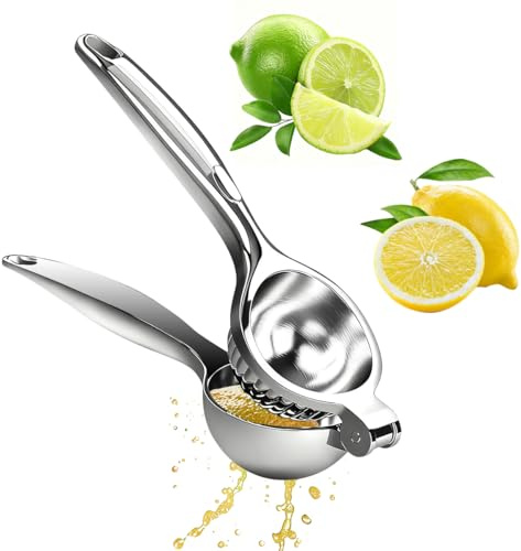 Ruayia Hand Zitronenpresse, Zitruspresse Manuell, Zitronenpresse Handpresse, Limettenpresse Klein, Citrus Juicer, Entsafter, Zitronenscheibenpresse für Bar, Küche, Restaurant, Langlebig