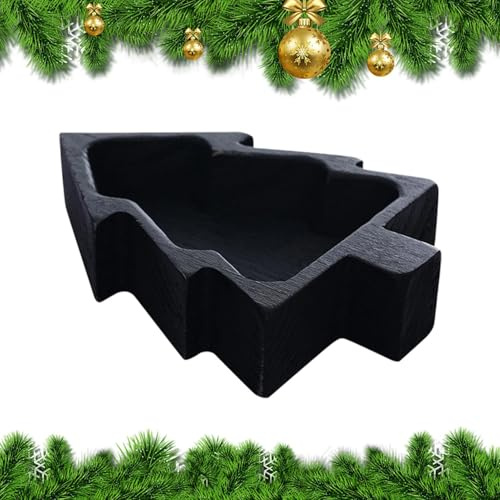 Tazón de de madera - Decoración rústica de árbol de Navidad para el hogar,Fabricación de velas cuencos decorativos de Navidad,Para mesa de granja, centros de mesa, aperitivos, comida, escritorio