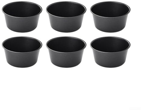 Teglia per muffin in acciaio al carbonio con coppe sagomate e non per cuocere una gamma di snack, tra cui crostate di uova, cupcake e budini in piccoli elettrodomestici (tazza corta da 100 ml)