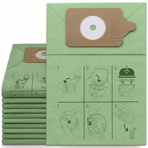 SR ESSENTIALS Henry Hoover Bags 10 Pack, Double Layer Replacement Henry Vacuum Bags Compatible with Numatic Henry Hetty Hoover bags for Henry Vacuum Cleaner, Pet Hair Filtration Bag (Green)