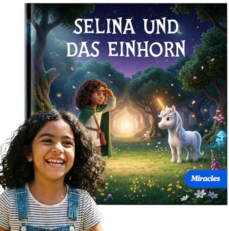 Personalisiertes Kinderbuch Einhorn / Dein Kind schenkt dem Einhorn sein Licht zurück / Liebevolle 3D-Illustrationen / Mädchen 2-12 / Top Druck Deluxe