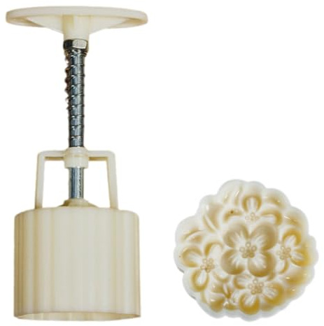 75 g Piece Mooncake Mould Set as a Moon Cake Mould for Making Moon Cake Yourself and Mamoul Shaper with Flower Mooncake Mould (I)