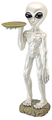 Design Toscano Roswell, der Alien, Butler-Figur