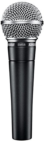 Shure Sm58 Microphone de Scène/Direct avec Fil Noir - (Microphone de Scène/Direct - 54,5 Db, 50-15000 Hz, avec Fil, 298 G, 51 X 162 Mm)