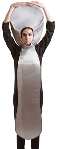 El Rey del Carnaval Déguisement de cuillère pour adultes Blanc Métal Moderne 1 pièce