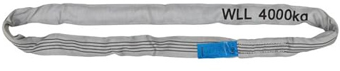 Petex 47204018 eslinga Wll 4000 kg, longitud 1 m, 2 m, gris