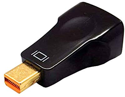 PremiumCord - Adaptador de Mini DisplayPort a VGA (Full HD, 1080p, 60 Hz, Conector Mini DisplayPort a Conector VGA Hembra, Conectores Dorados), Color Negro