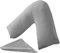 CnA Stores Orthopaedic V-Shaped Pillow Extra Cushioning Support For Head, Neck & Back (Grey, V-pillow With Cover)