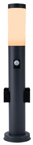 Smart Außenleuchte Stehlampe mit Bewegungsmelder Gartenleuchte dimmbar, Sprach-, App Steuerung, RGB LED 9W 806lm warmweiß, H 60 cm