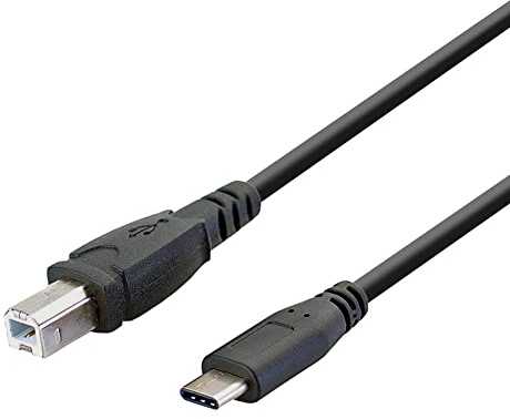 iYueMps USB B to USB C Printer Cable,1m/3ft USB Type C to USB 2.0 Type B Printer Scanner Cable Compatible HP Epson Canon Samsung Lexmark Dell Xerox etc (1m)