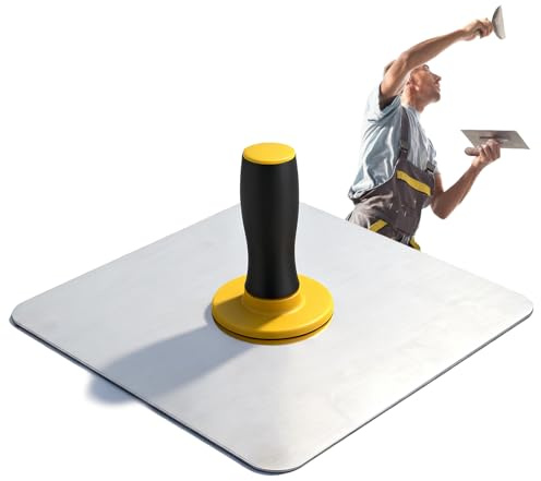11,8 Zoll * 11,8 Zoll Verputzen Hawk Aluminiumplatte Verputzfalke 30x30cm mit TPE Griff, Leichtes Putzwerkzeug für Trockenbau, Renovierung und Gipserarbeiten