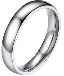 Prosteel Unisex ring rostfritt stål storlek 54 enkel ring 4 mm polerad yta