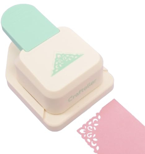 Craftelier - Pressure Lever Filigree Shaped Corner Punch for Die Cuts on Papers and Cardstock | Special for Scrapbooking and Crafts | Size 5 x 3.5 x 3.3 cm