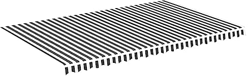 vidaXL Tissu de Remplacement pour Auvent Toile d'Auvent Tissu de Rechange pour Store Banne de Jardin Terrasse Extérieur Anthracite et Blanc 5x3 m