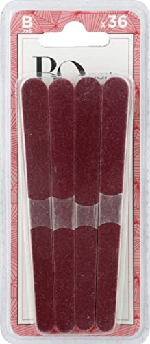 Bo...Paris - Lima per unghie smerizzate - Confezione da 36 lime rosse - per unghie sempre curate - Confezione da 1