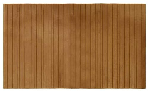 Todiikf Bambusteppich 60x100 cm, Moderner Naturteppich, Rutschfester Läufer für Wohnzimmer und Flur, Bambusmatte in Braun, Pflegeleichter Bodenbelag aus Bambus und PP