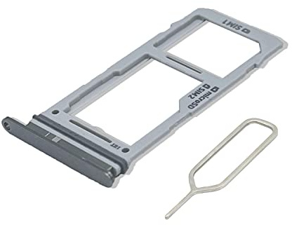 Eonpam Tiroir Carte SIM pour (Samsung Galaxy S10/S10+ Plus) Support Qualité d'origine Remplacement Plateau Memory SD Slot Carte SIM avec Aiguille SIM(Argenté)