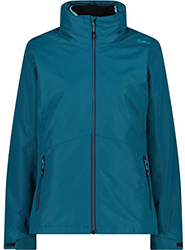 CMP Damen Zip Hoodie Jacke, deep Lake, 38
