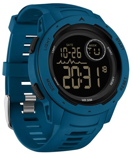findtime Men's Digital Watch 50M Waterproof Tactical Watch Backlight Stopwatch Alarm 12/24H Sport Outdoor Wrist Mens Watch