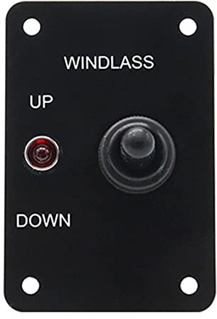 Schalter für Ankerwinde,Asudaro Boot Kippschalter Marine Ankerwinde Steuerung Boot Ankerwinde Schalter DC12V 15A Windenumkehr-Kippschalter für Yachtboot Ankerwinden Bedienfeldschalter, 3-Gang Reset