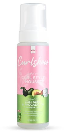 ORS Curlshow Curl Style Mousse 207 ml - Espuma de peinado con pantenol y proteína de trigo para dar hidratación y volumen Fortalece y alarga el cabello Sin alcohol
