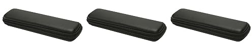 NUOBESTY 3pièces Étui à Crayons Rigide Eva Noir avec Poche Maille pour Fournitures Scolaires Et Bureau Résistant Aux Chocs Et Aux Rayures