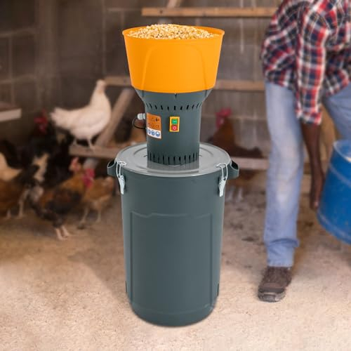 60l Moulin avec 5 tamis,Moulin électrique, Moulin à céréales Moulin,Moulin à maïs Moulin,idéal pour cuisine magasins usines de transformation, pour moudre grains de poivre blé l'avoine l'orge