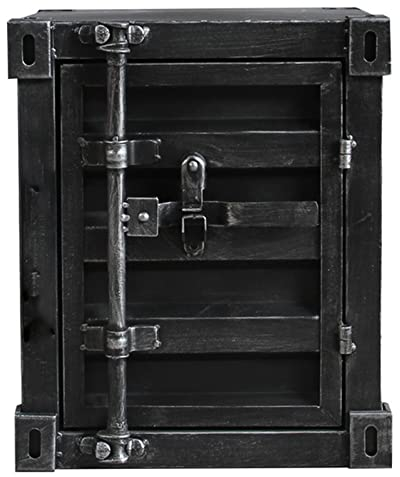 ZARUFT Nachttisch im Vintage-Stil, Industrie-Nachttisch aus Metall, Themen-Container, Sofa-Seiten-Couchtisch, Nachttisch für Schlafzimmermöbel, Schlafzimmer, kreativer Nachttisch, Container-Spind im