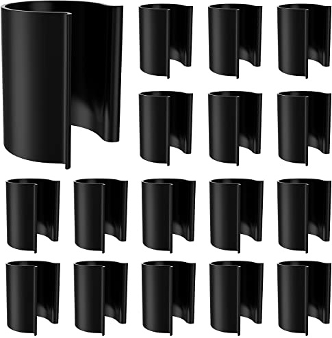 Jetec 16 Pcs Black Pool Cover Clips for Above Ground Pool Cover Clamps for 1-1/2 Inch PVC Pipe Clamps Black Securing Clip for Backyard Swimming with Railing
