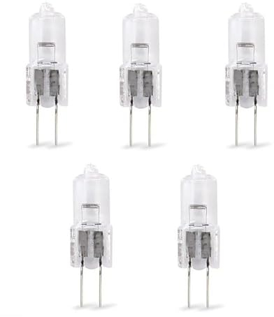 JZLBBC 5PCS Halogen Capsule Light Bulbs G4 Halogen Bulbs G4 Halogen Lamp Bi-Pin Transparent Capsule Base 24V 20W Dimmable Warm White Replacement,35W