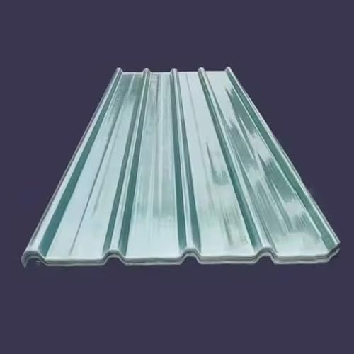 Lamiere Ondulate,Copertura Tettoia Isolante,Fogli Pretagliati di Vetroresina,Pannelli da Tetto Trasparente Antipioggia,Pannello di Ricambio per Capannone,per Esterno,2mm (0.9x0.6m/35x24in,1 Pcs)
