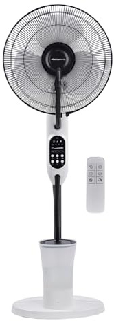 Melchioni Family | Ventilatore Nebulizzatore con Telecomando, Ventilatore da Terra con 3 Pale, 3 Modalità, Serbatoio 2,8 l fino a 8 Ore