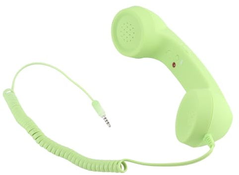 Auricular de Teléfono Móvil Retro, Auricular de Teléfono Celular con Cable USB C Vintage con Conector de 3,5 Mm, Auriculares de Mano para Computadora Portátil para Llamadas