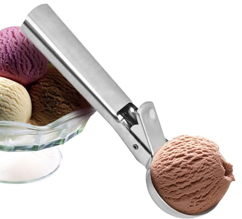 Cucchiaio per gelato in metallo, lavabile in lavastoviglie, grande paletta per biscotti, multifunzione per biscotti, yogurt, gelatine