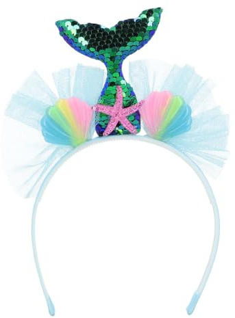 Boland - Haarreif Mermaid Marina | Diadem mit Pailletten, Kostüme, Karneval, Strand und Mottoparty, Meerjungfrau, Märchen