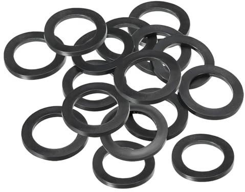 PATIKIL M30 Gummi Unterlegscheiben Gummidichtung Rund, 16 Stück 30mm ID 40mm OD 3mm Dick Flache Unterlegscheiben Set Dichtungsgummi für Wasserhahnrohr Befestigungsschraube, Schwarz