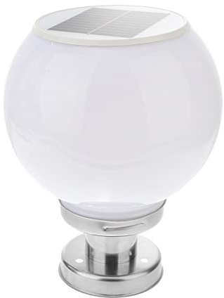 Luxshiny Lampada Solare Da Giardino Con Design Classico Luce Colonnare Per Esterni Per Cortili e Luce Calda