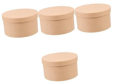 Hoement 4sätze Runder Kraftpapier-keksbehälter Stilvolle Box Für Kekse Und Backwaren Schützt Vor Beschädigung Und Praktisch
