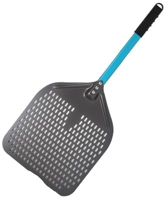 YUCHUANGYE Pizza ​Paddle 10 11 12 13 14 Inch Pizza Peel Perforated Shovel Turning Paddle For Oven Turning Peel Kitchen Tools Nonstick Pizza Baking Pizza Peel(14 inch 76cm blue)