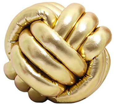 GLOGLOW 20cm Soft Knot Ball Pillow, Home Decorative Knotted Ball Throw Pillow for Home Room Sofa Couch Bed Photography (Gold)
