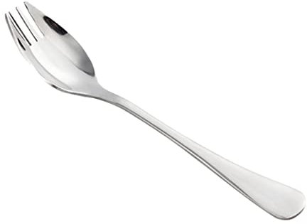 Mipcase Stainless Steel Dual-Purpose Salad Spork and Instant Noodle Picnic Fork Spoon for Outdoor Travel and Lunch Box Use